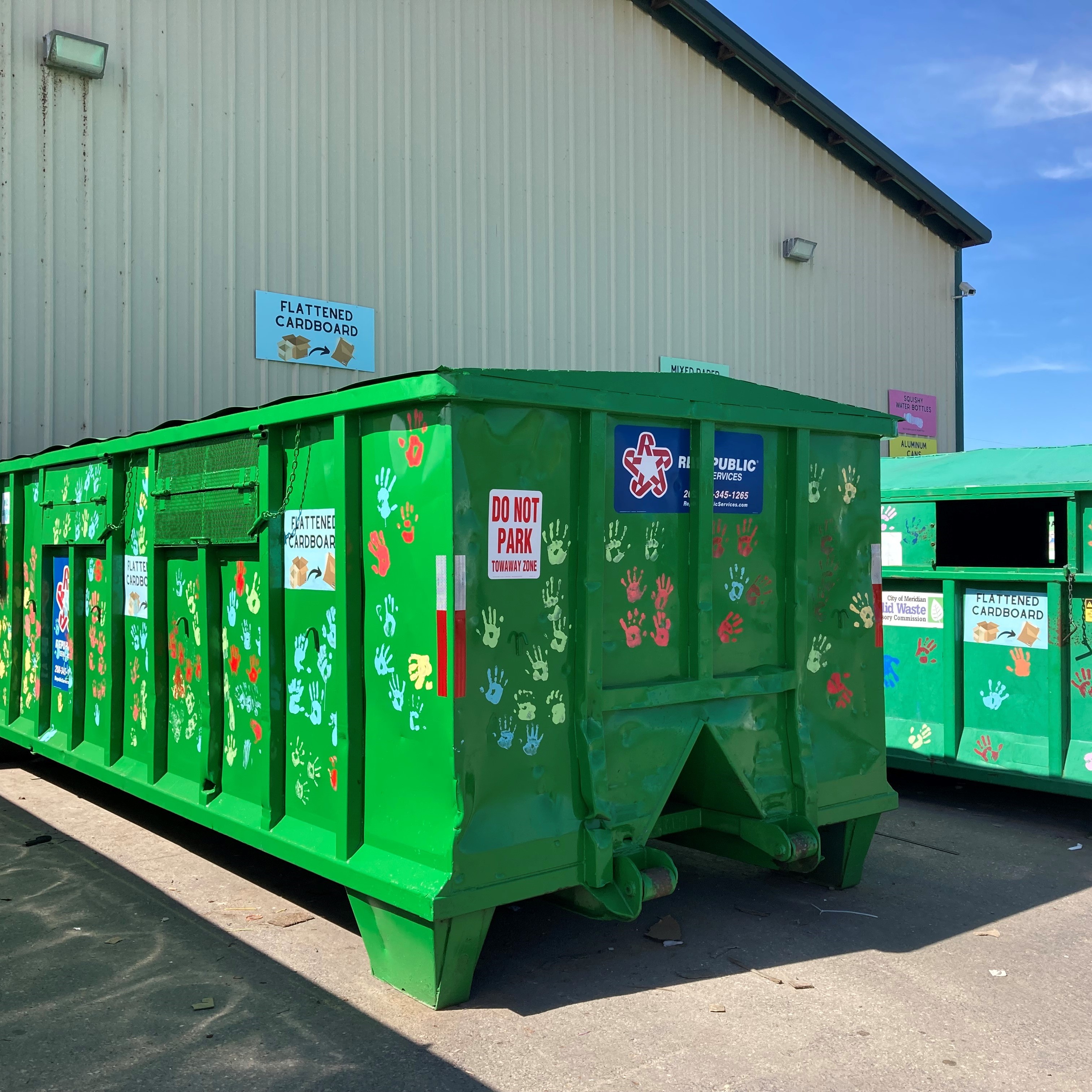 Cardboard Bin at the Meridian Transfer Station